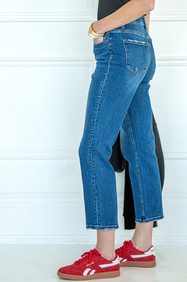 DAISY STRAIGHT LEG CROPPED JEANS