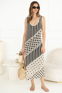 LUCCA CROCHET MIDI DRESS
