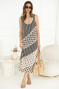 LUCCA CROCHET MIDI DRESS