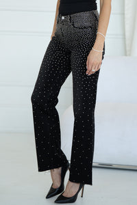 ON THE ROCKS RHINESTONE JEANS