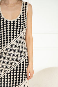 LUCCA CROCHET MIDI DRESS