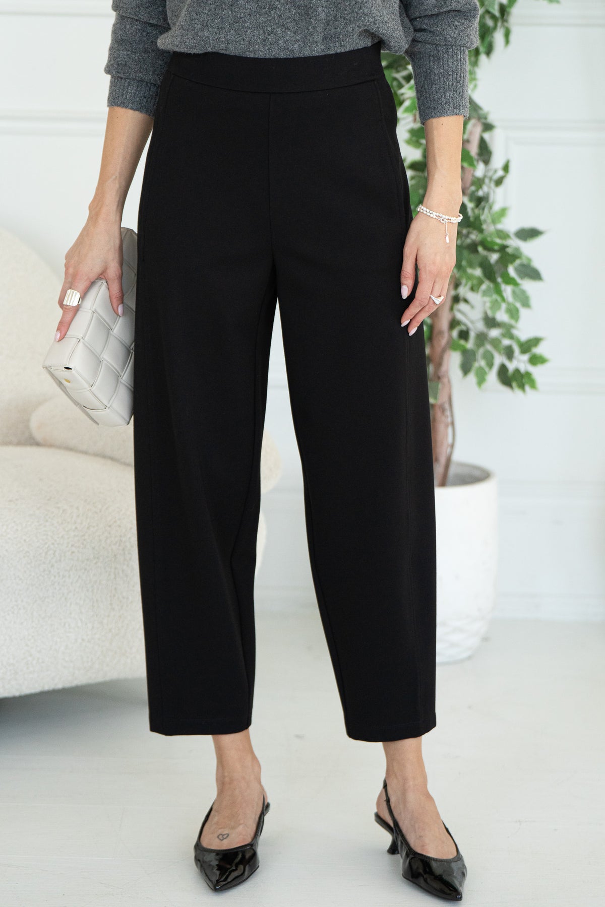 BARREL PONTE DRESS PANTS