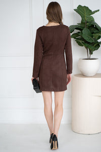 CALLUM FAUX SUEDE DRESS