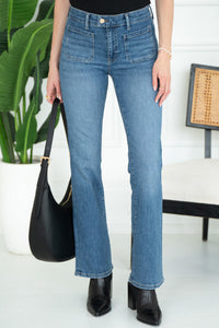 VICKY MARINE PATCH POCKET JEANS-BL