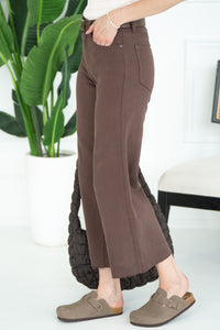 SINDIE SLIM WIDE LEG JEANS-BR