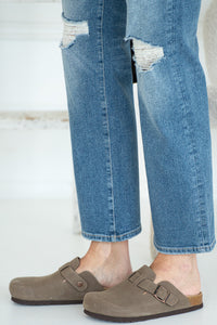 ASE DISTRESSED STRAIGHT LEG JEANS-DIO