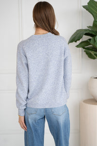 CHARLIE V NECK SWEATER-BL