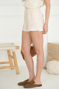 EASY BREEZY STITCH DETAIL SHORTS