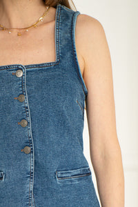 UPTOWN STRETCH DENIM VEST