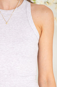 CHLOE RIBBED STRETCH TANK-OA