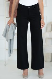 PALOMA WIDE LEG JEANS-BK