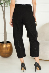 DUNDAS EYELET BARREL PANTS
