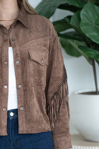 KAIRO FAUX SUEDE FRINGE JACKET