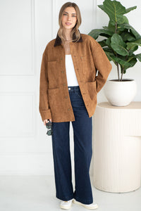 NIKO FAUX SUEDE RIDING JACKET