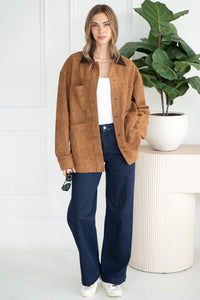 NIKO FAUX SUEDE RIDING JACKET