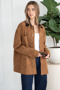 NIKO FAUX SUEDE RIDING JACKET