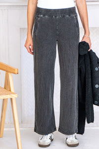 AMBER COTTON WIDE LEG PANTS