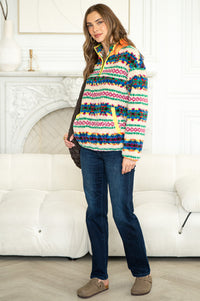 PLANS MADE 1/4 ZIP SHERPA JACKET