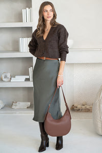 FALL TO PIECES SATIN SKIRT-OL