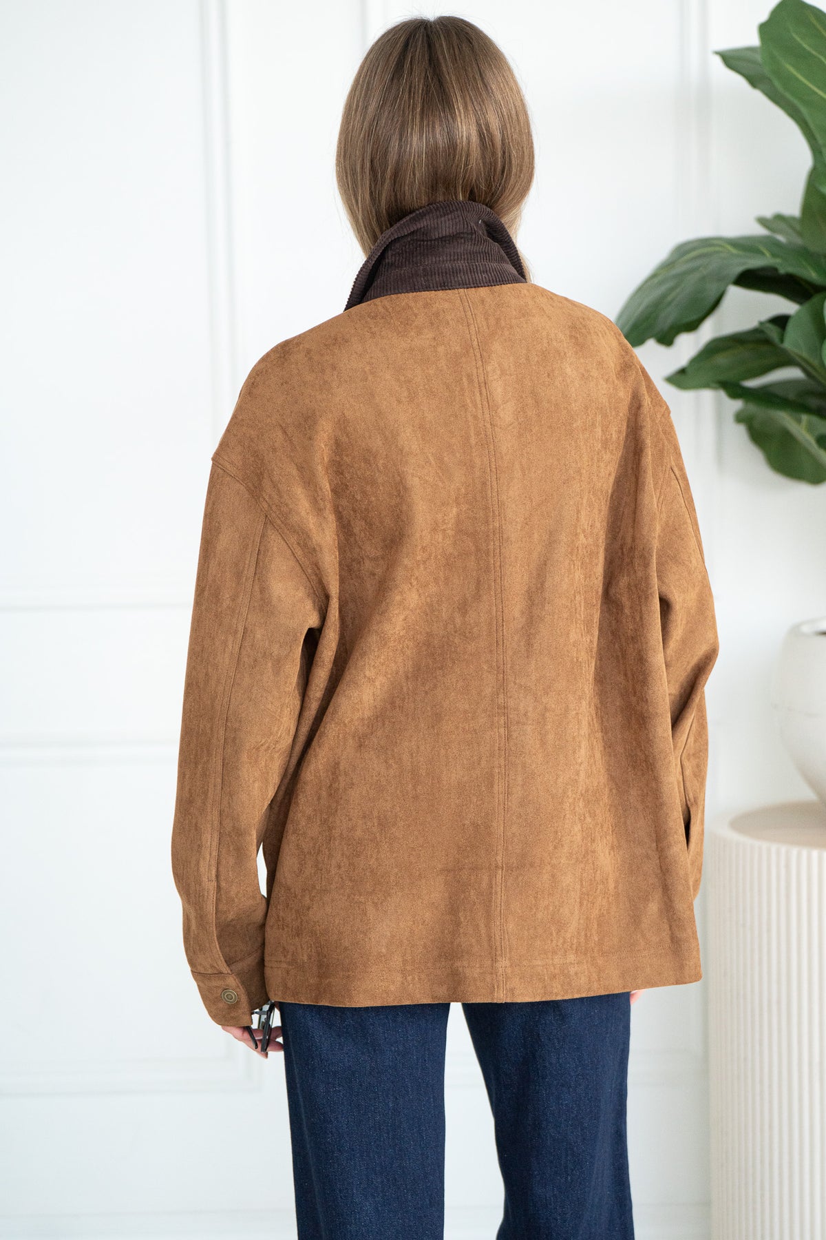 NIKO FAUX SUEDE RIDING JACKET