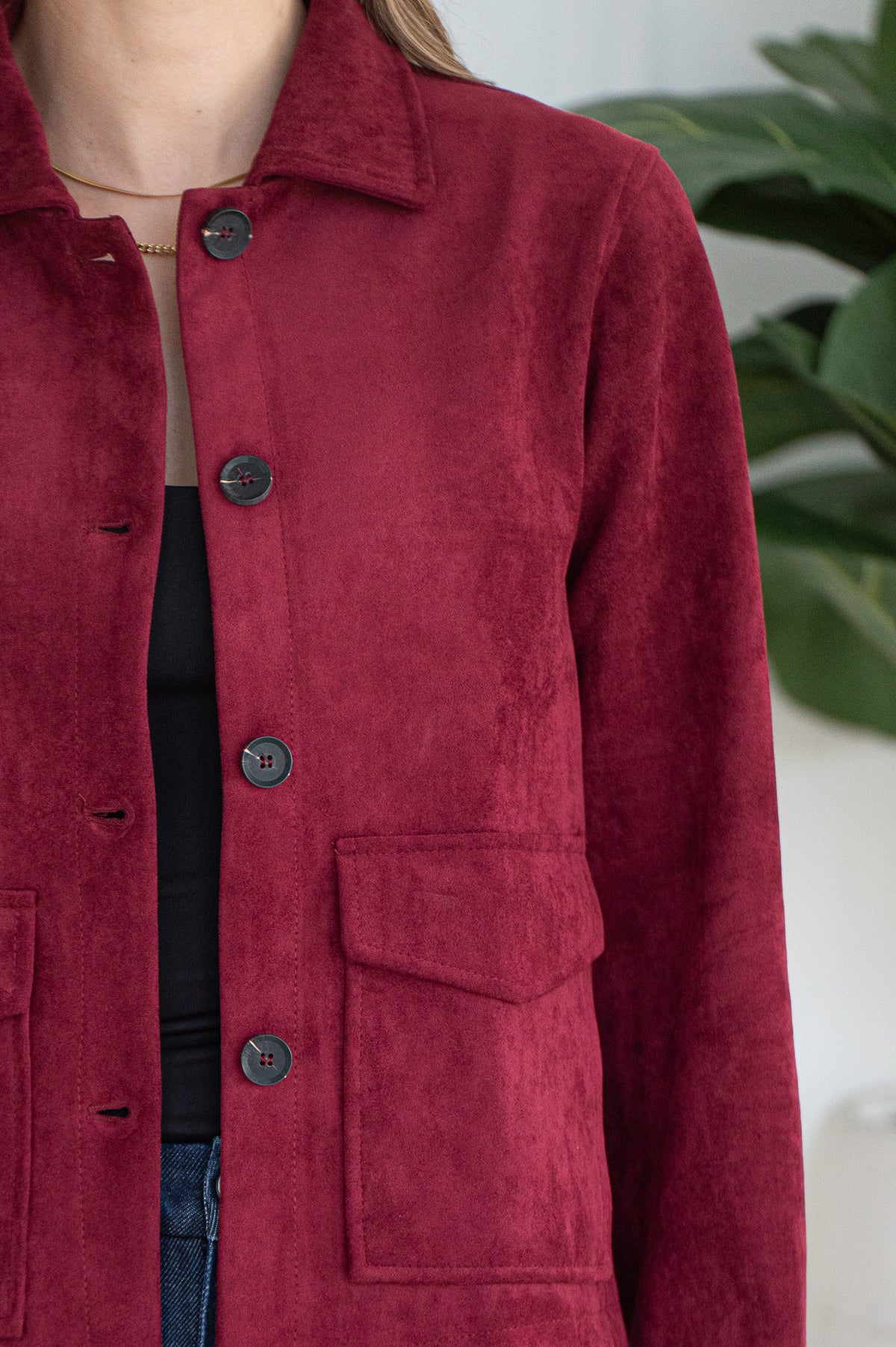 EVREN FAUX SUEDE JACKET-BU