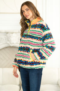 PLANS MADE 1/4 ZIP SHERPA JACKET
