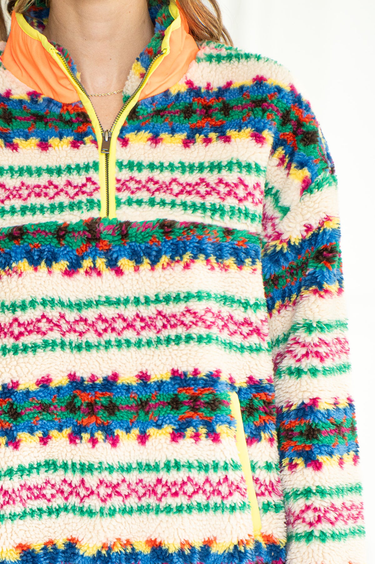 PLANS MADE 1/4 ZIP SHERPA JACKET