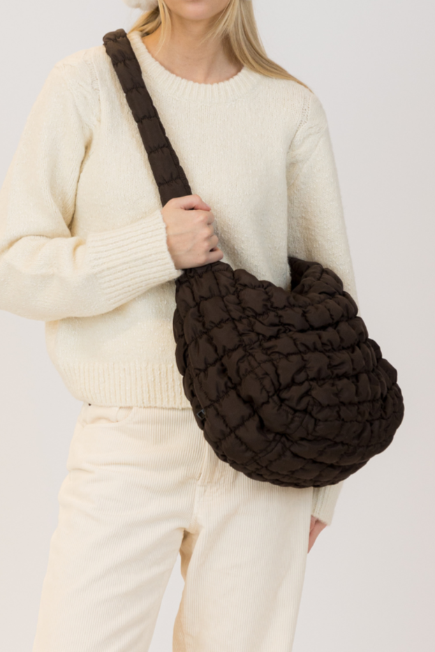 LARGE QUILTED BAG-BR