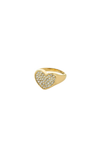 EMMETT HEART GOLD PLATED RING