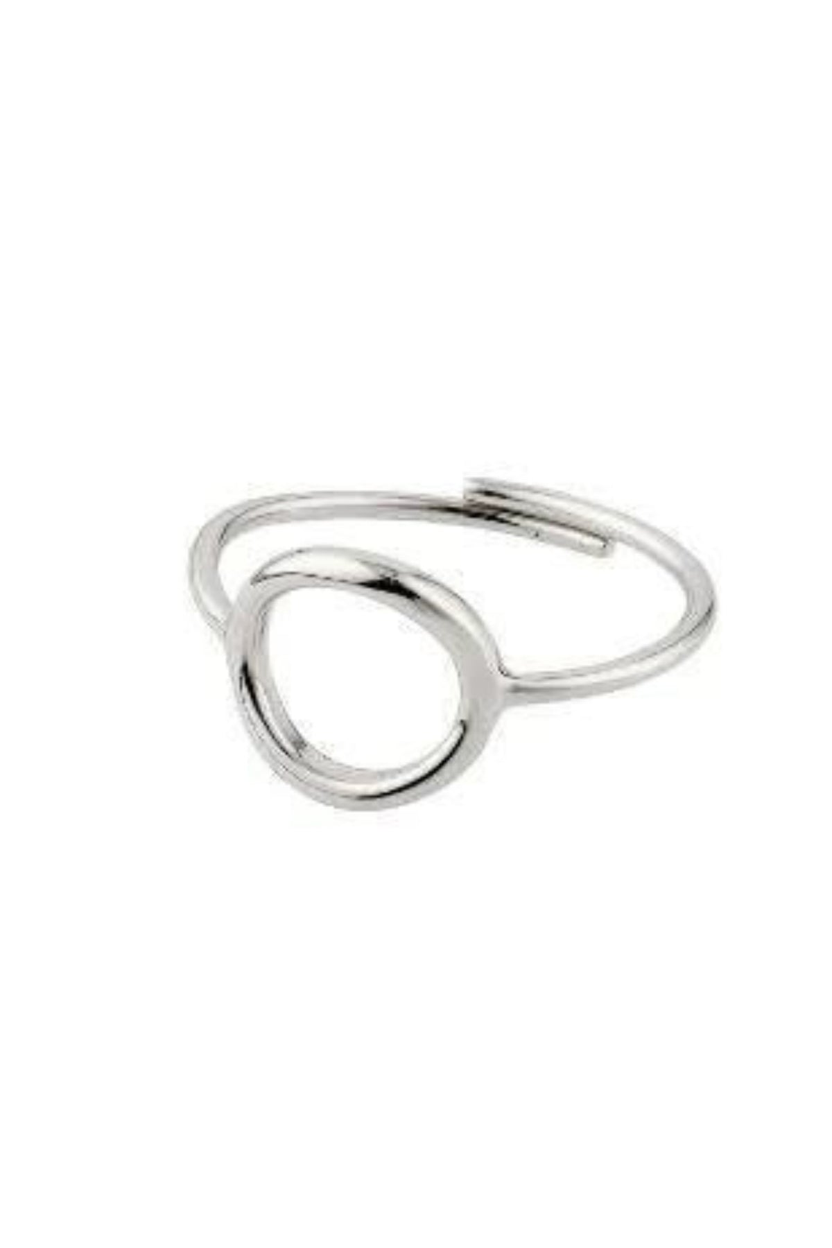 LULU SILVER PLATED CIRCLE RING-SI