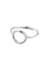 LULU SILVER PLATED CIRCLE RING-SI