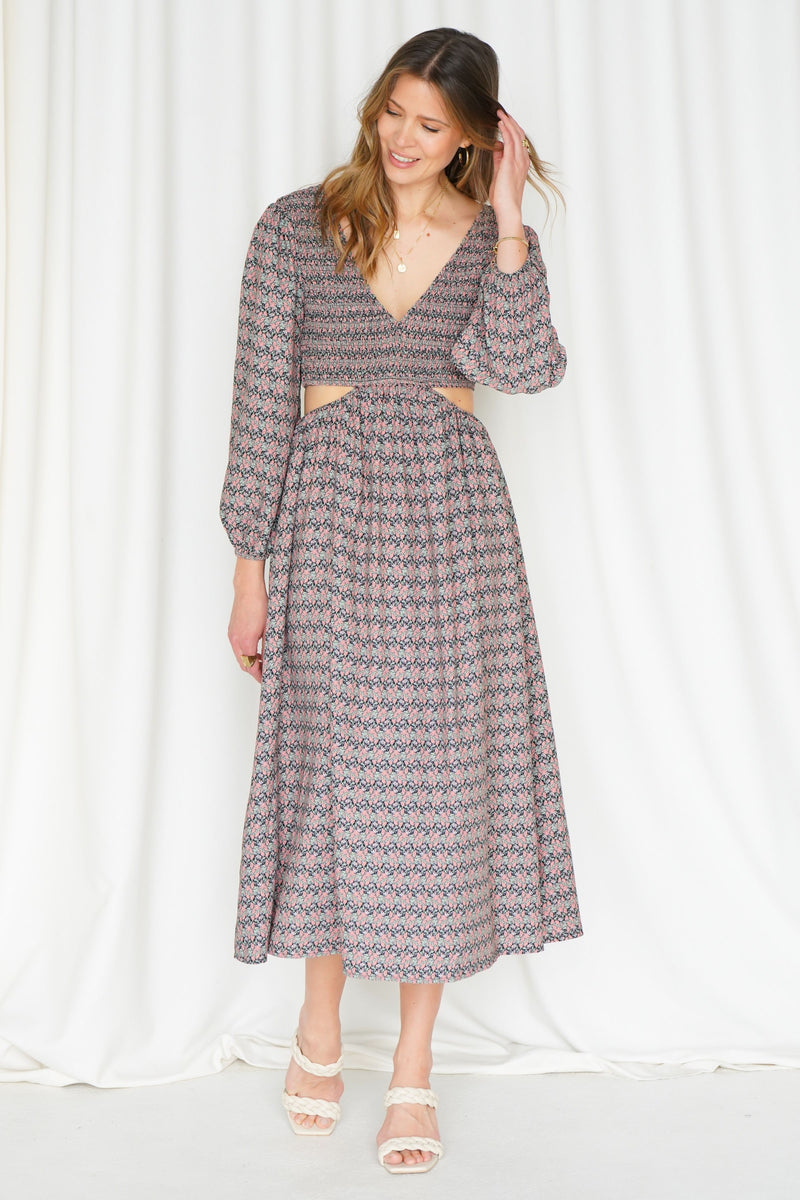LINA CUT OUT DRESS-BK