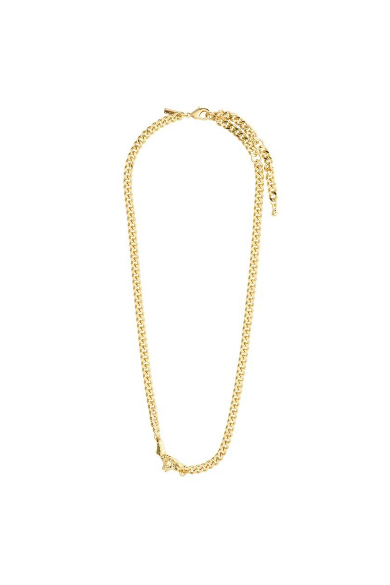 BREATHE GOLD PLATED CURB CHAIN NECKLACE
