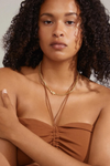 BREATHE GOLD PLATED CURB CHAIN NECKLACE