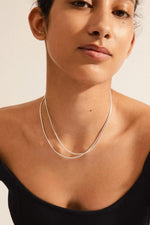 SOLIDARITY SILVER PLATED CHAIN NECKLACE
