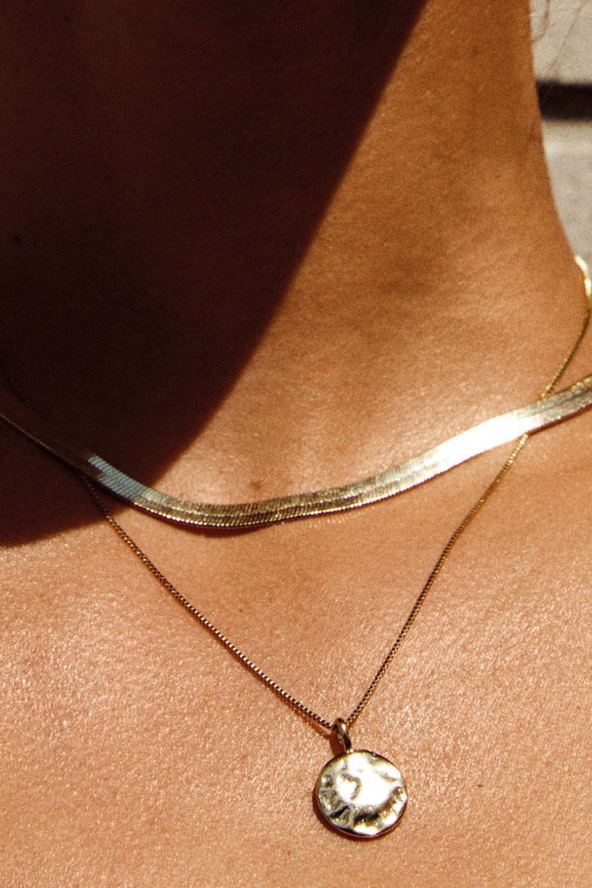 NOREEN HERRINGBONE CHAIN NECKLACE