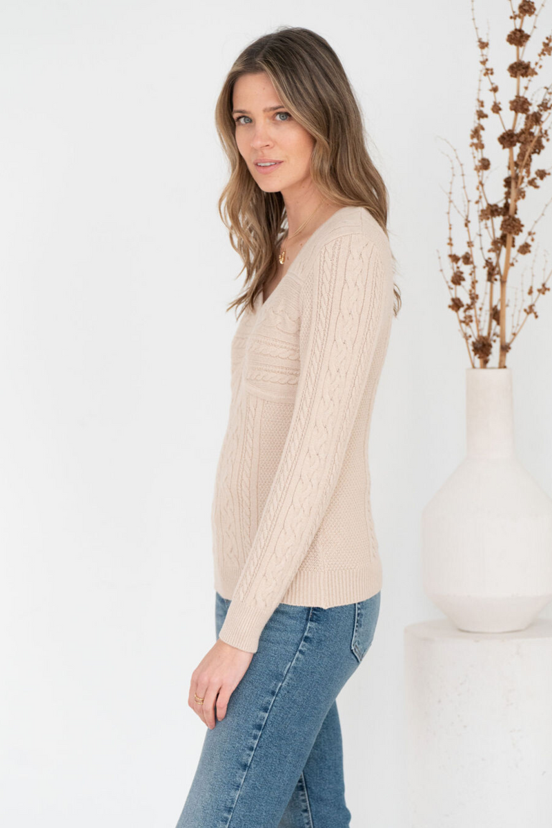 SACHA CABLE KNIT SWEATER