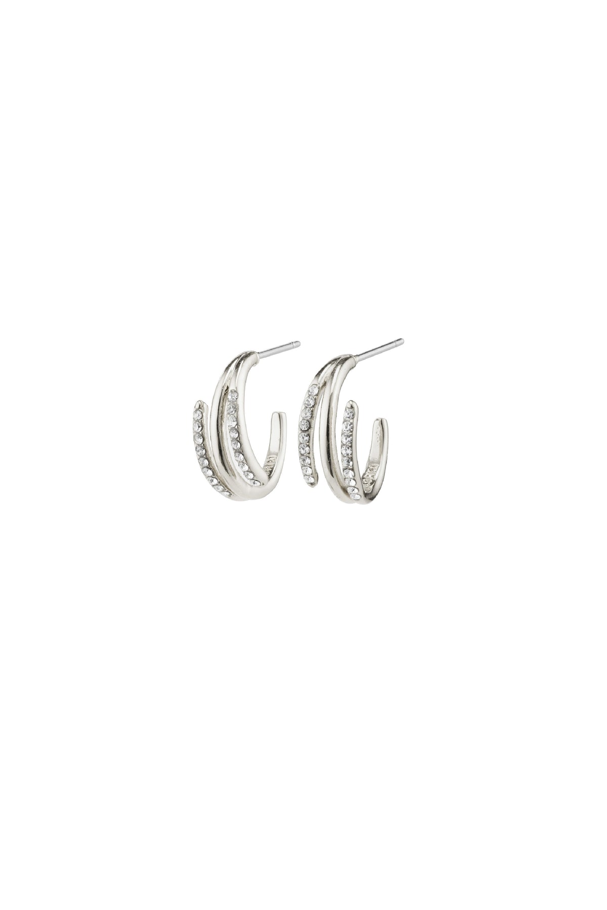 SERENITY SILVER PLATED EARRINGS