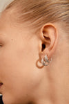 SERENITY SILVER PLATED EARRINGS