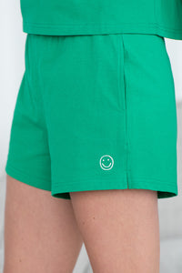 SMILE EMBROIDERED SHORTS