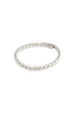 LULU SILVER PLATED TWIST RING-SI