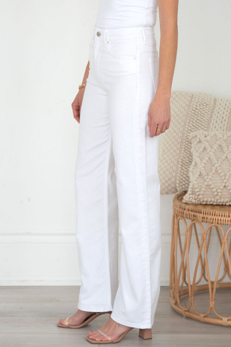 VICTORIA WIDE LEG JEANS-WH